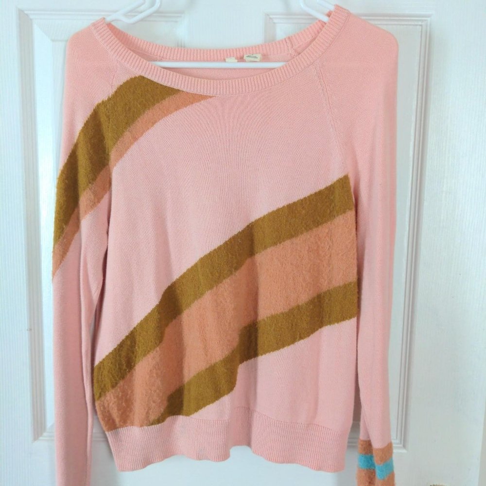 Diagonal Stripe Lightweight Sweater